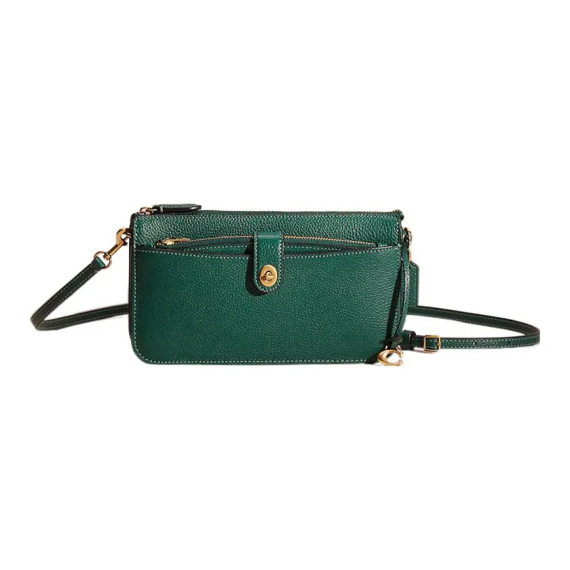 COACH Noa Pop Up Leather Shoulder Bag, Crossbody Bag Women's Green-0