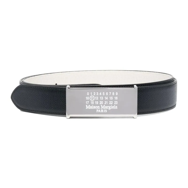 Maison Margiela Numeric Logo-plaque Leather Belt - Cheap Rcj