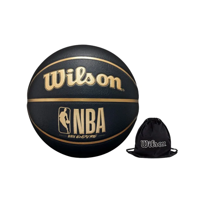 Wilson NBA PU Basketball Black Gold Size 7 Ball Training Unisex-7