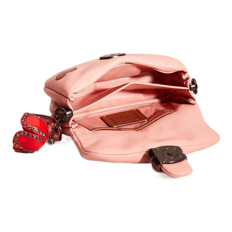 COACH Pillow Leather Crossbody Bag, Shoulder Bag Small Size Women's Candy Pink-2