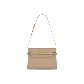 SAINT LAURENT Cow Leather Crossbody Bags Shoulder Bags Women's Milk Tea Greige