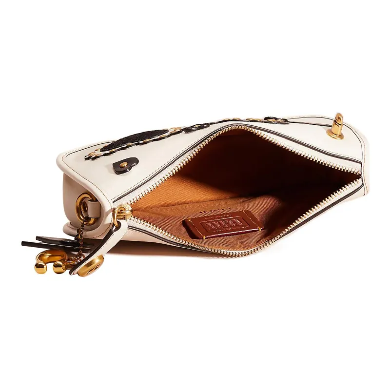 COACH Swinger Glove Tanning Shoulder Bag Crossbody Bag Women's White-2