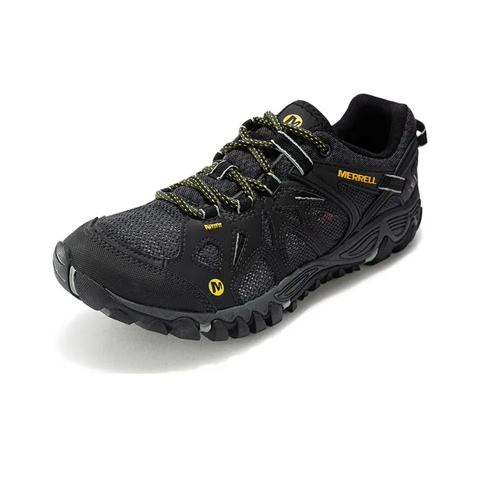 MERRELL Cushioned Slip Resistant Abrasion Resistant Breathable Low Top Casual Shoes Men's Black-1