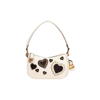 COACH Swinger Glove Tanning Shoulder Bag Crossbody Bag Women's White