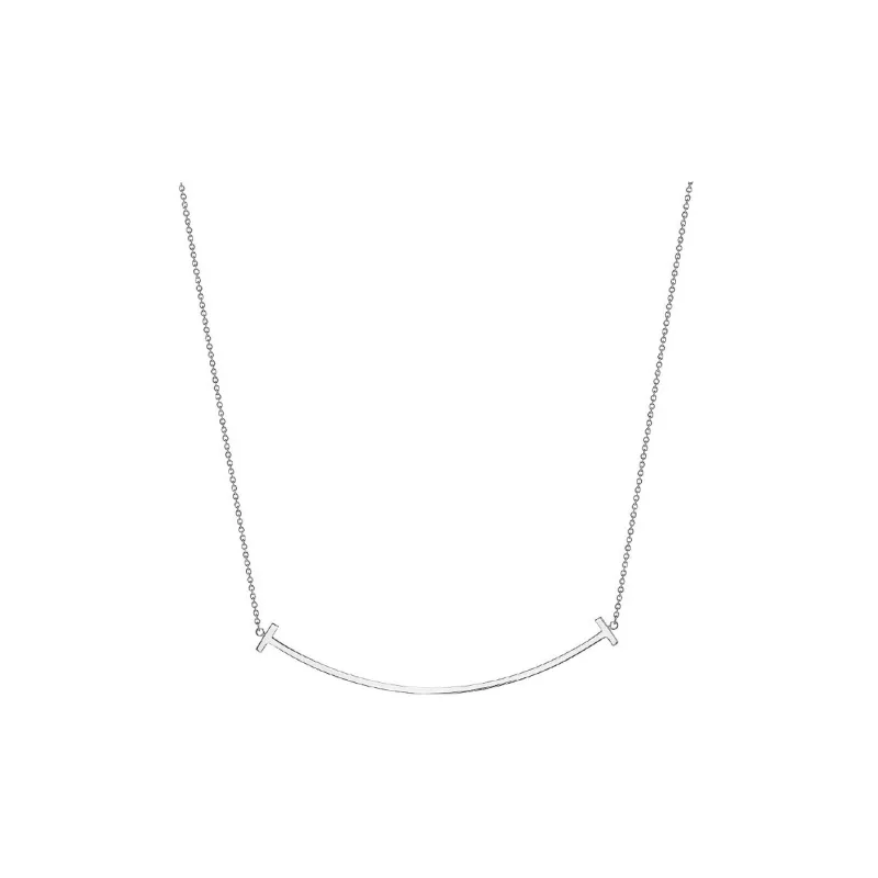 TIFFANY & CO. T 18K White Gold Necklaces Women's-0