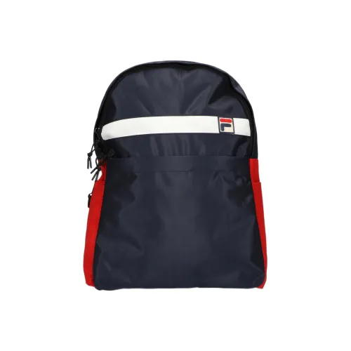 FILA Polyester Backpack Medium Size Unisex Dark Blue/Red/White