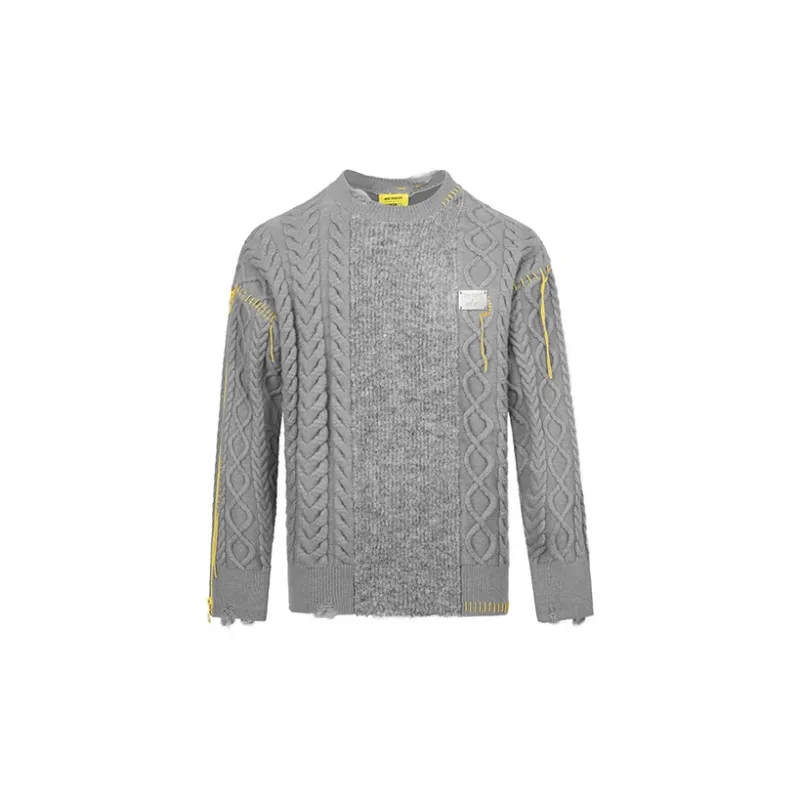 Smiley X 13 DEMARZO SMILEY Sweaters Unisex Gray-1