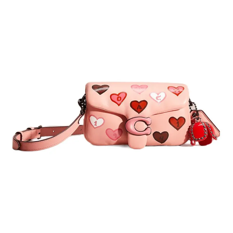 COACH Pillow Leather Crossbody Bag, Shoulder Bag Small Size Women's Candy Pink-0