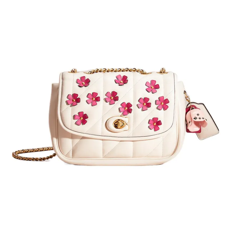 COACH Pillow Nappa Leather Crossbody Bags Shoulder Bags Medium Size Women's White-0