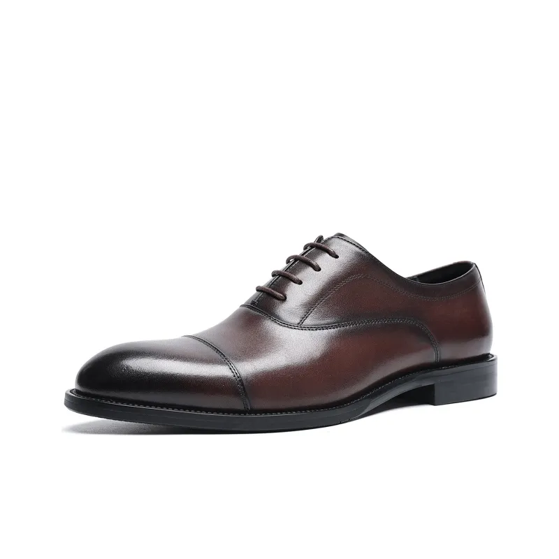 C°BANNER Dress Shoes Men Low-Top Brown-2