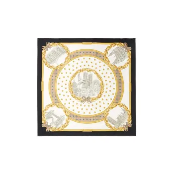 Burberry Silk Scarves Women's Beige/Yellow/Black