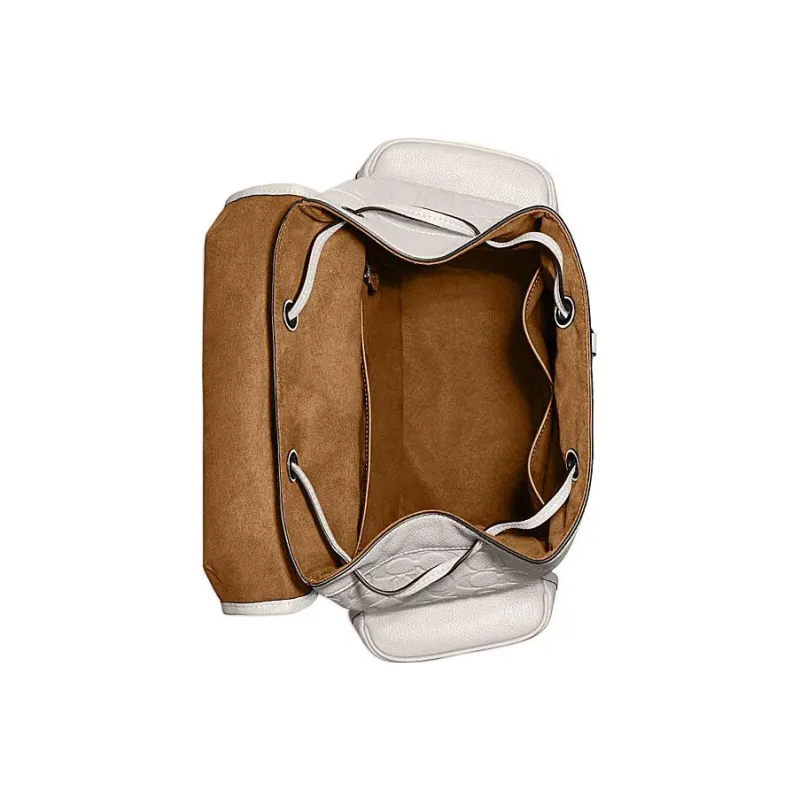 COACH Hitch Cow Leather Backpack Tubas Women's White-1