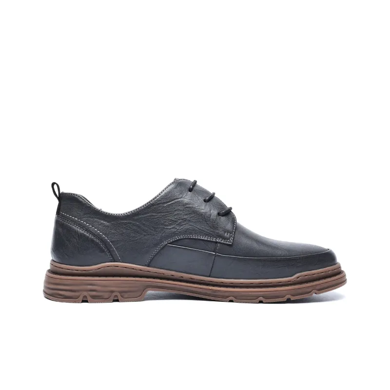 C°BANNER Dress Shoes Men Low-Top Black Gray Color-1