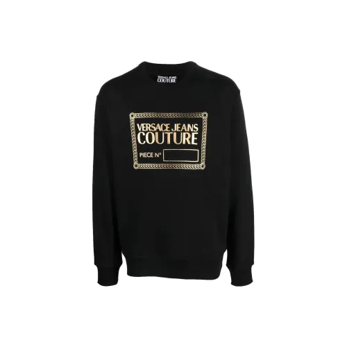 VERSACE JEANS Logo-print Crew Neck Sweatshirt