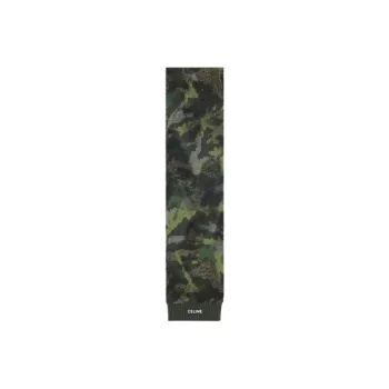 CELINE Wool Knit Scarf Men's Camouflage