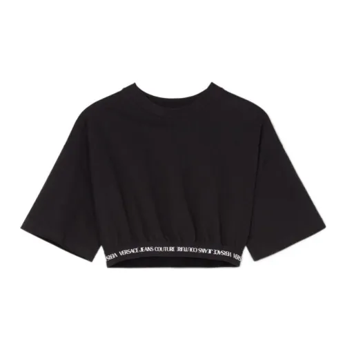 VERSACE JEANS COUTURE Crop Tops Women's Black