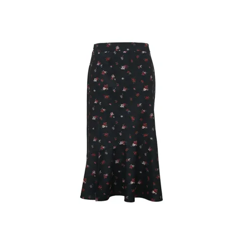 ONLY Casual Long Skirts Women's H15 Black Floral Pattern JAZZY AOP BLACK