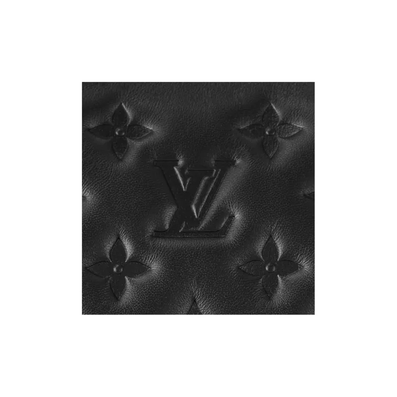 LOUIS VUITTON Coussin Embossed Fluffy Lambskin With Calfskin Trim Shoulder Bag, Crossbody Bag Trumpets Women's Black-5