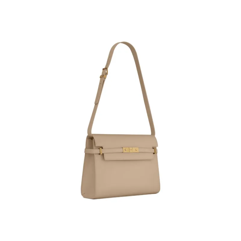 SAINT LAURENT Cow Leather Crossbody Bags Shoulder Bags Women's Milk Tea Greige-1