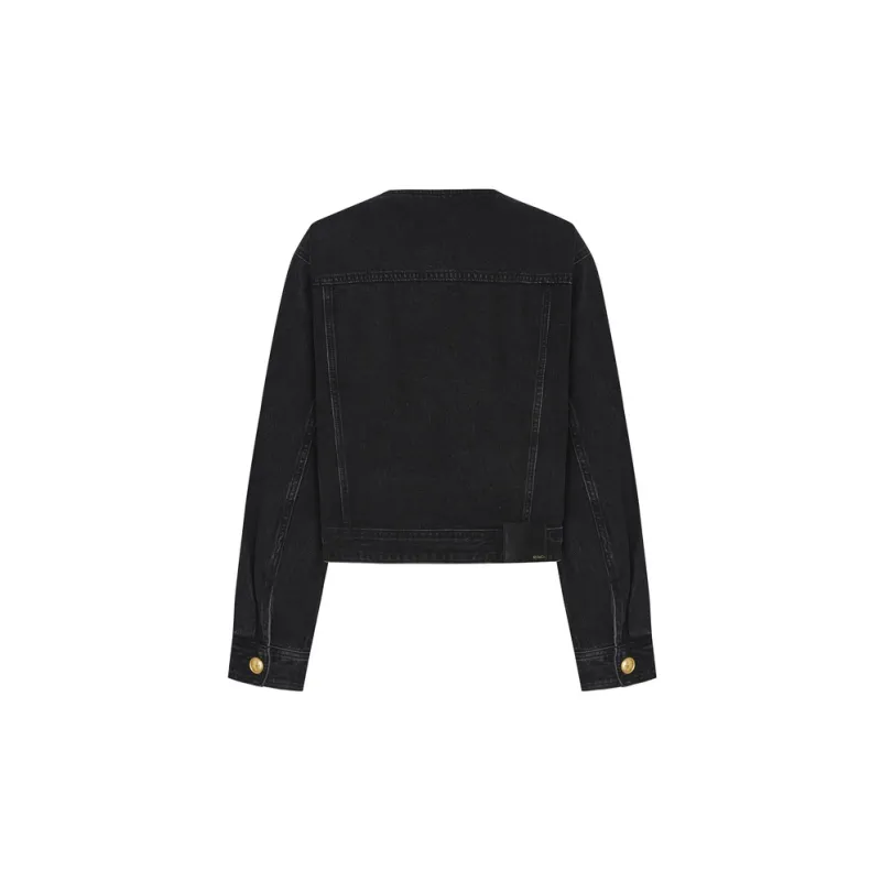 MO&CO Denim Jackets Women's Denim Black-1