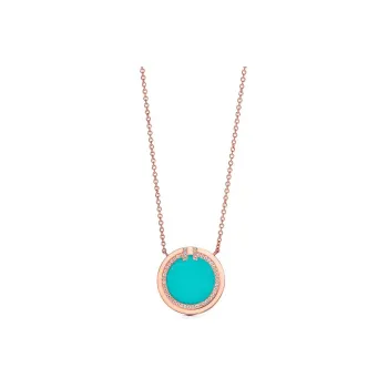 TIFFANY & CO. T 18K Rose Gold Necklaces Women's