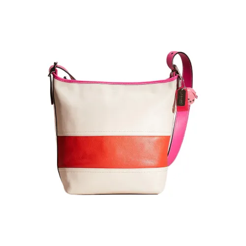 COACH Legacy Glove Tanning Handbag, Shoulder Bag Women's Beige & Orange