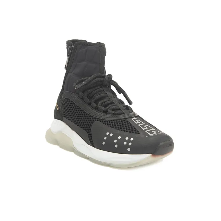 VERSACE Cross Chainer High Black White-1