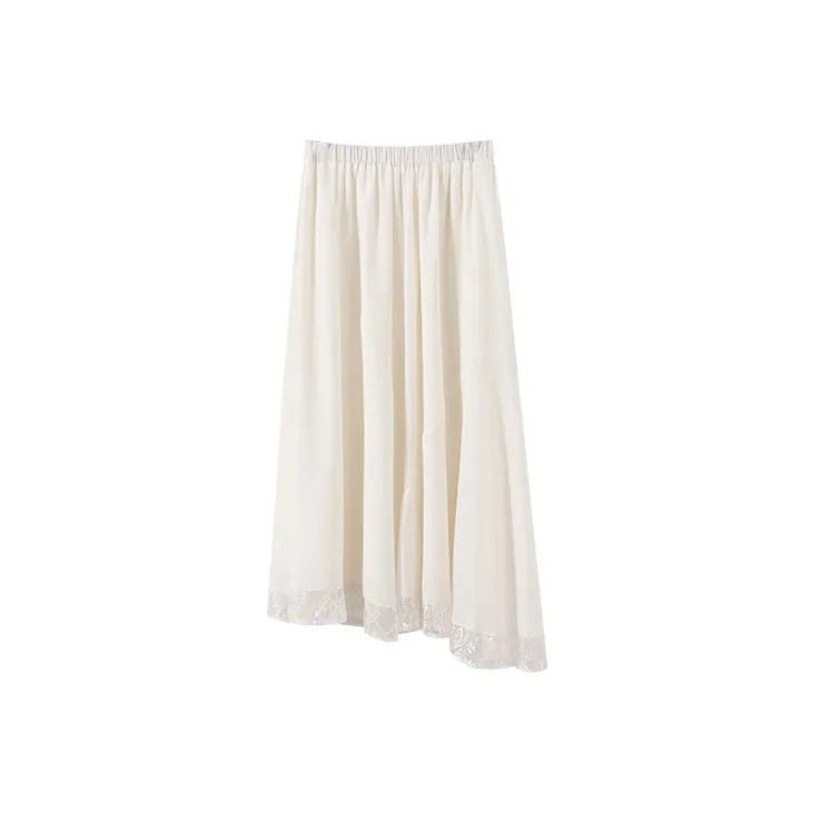 YUMOMO STAR Casual Long Skirts Women's Milk White-1