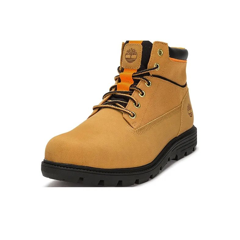 Timberland Anti Slip Wear Resistant High Top Outdoor Shoes Men's Brown Yellow-2