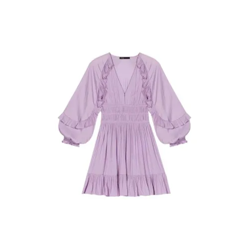 Maje Long-Sleeved Dresses Women's Light Purple