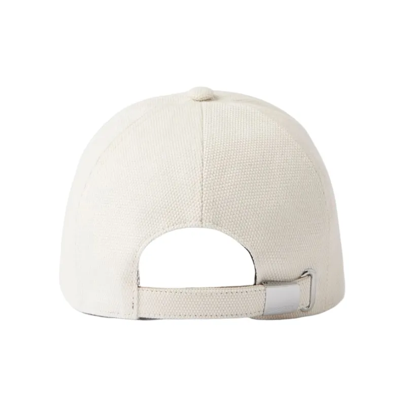 Burberry Horseferry Cotton Sheepskin Baseball Caps Men's White-2