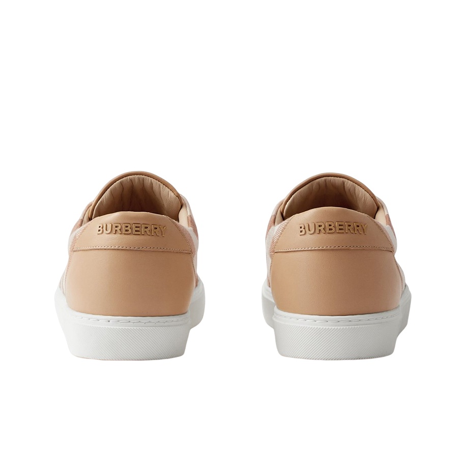 Burberry Check Cotton-leather Sneakers - POIZON
