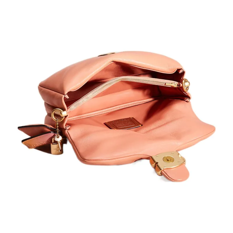 COACH Pillow Nappa Leather Patchwork Leather Portable Crossbody Bag Shoulder Bag Women's Light Coral-3