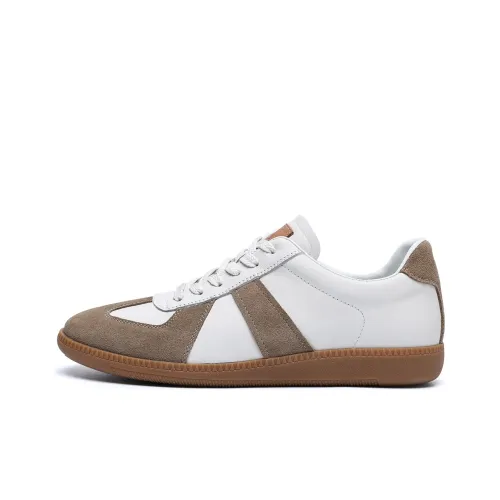 C°BANNER Skateboard Shoes Men Low-Top White/Apricot