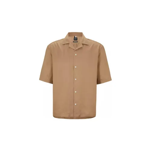 HUGO BOSS Shirts Men Brown