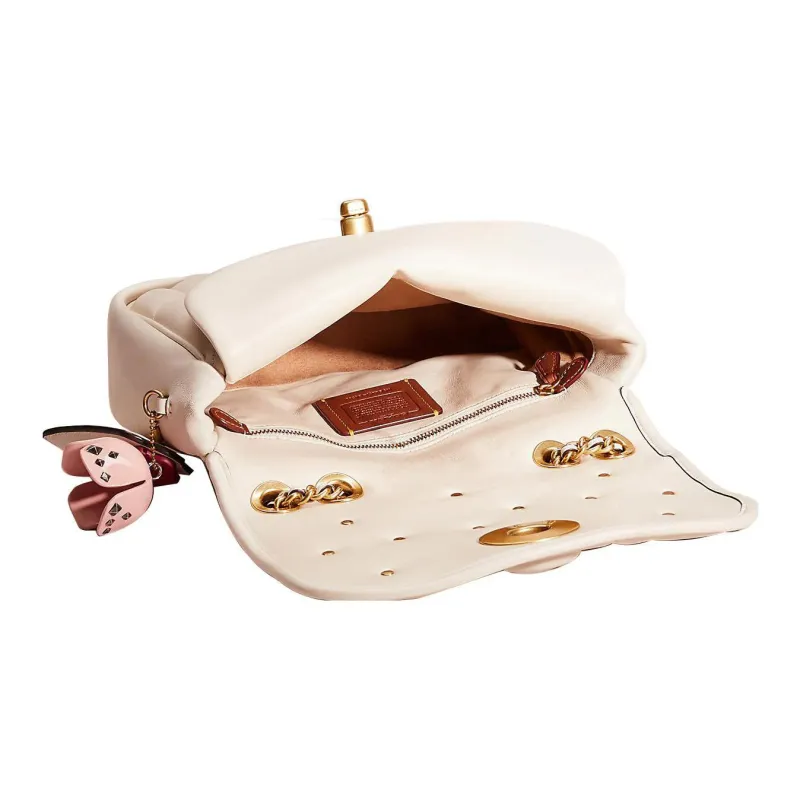 COACH Pillow Nappa Leather Crossbody Bags Shoulder Bags Medium Size Women's White-2