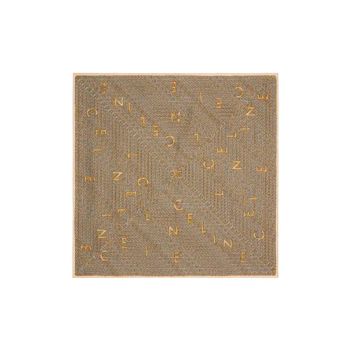 CELINE Silk Scarves Women's Brown