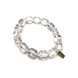 Freeform White Crystal Beaded Bracelet for Women