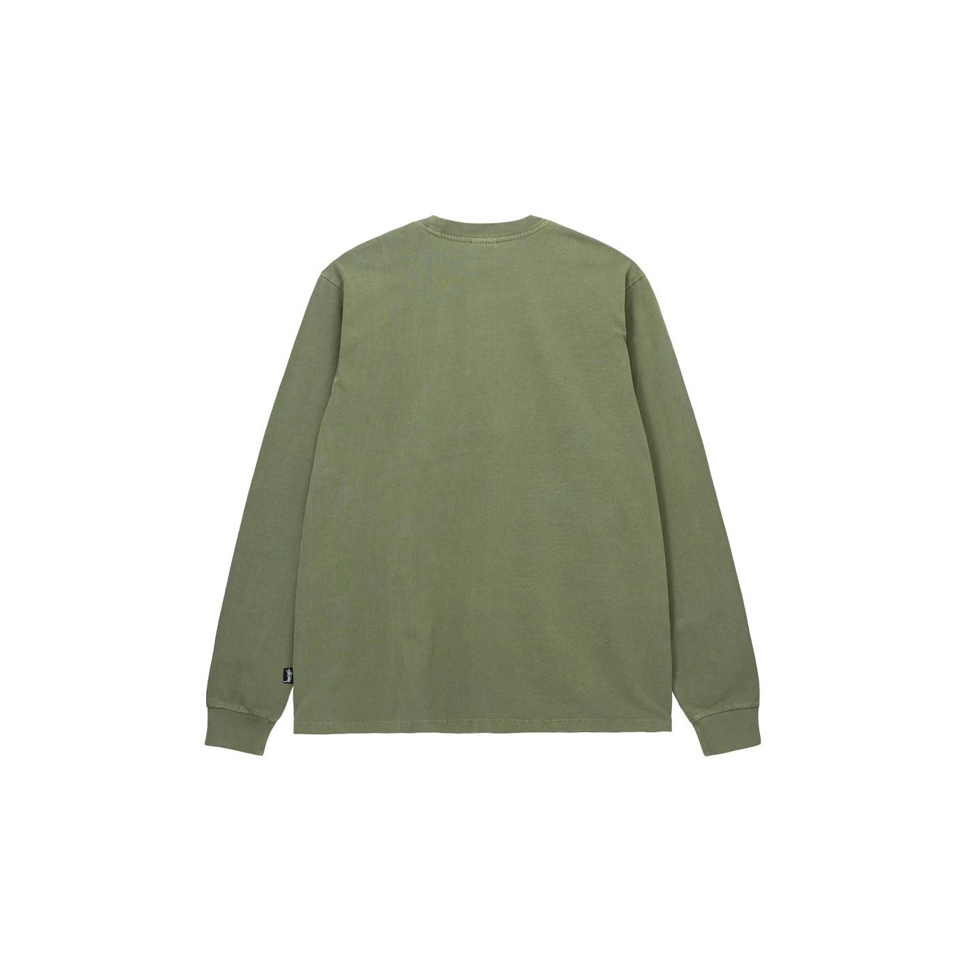 Stussy Pigment Dyed Long-Sleeve Crew Top Olive S - Cheap Rcj