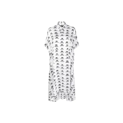 Balenciaga Short-Sleeved Dresses Women's White