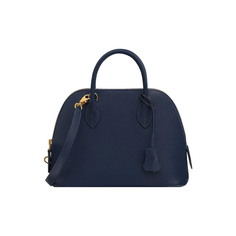 HERMES Bolide Evercolor Calfskin Bowling Bag Crossbody Handbag Women's 2Z Bleu Nuit Midnight Blue-0