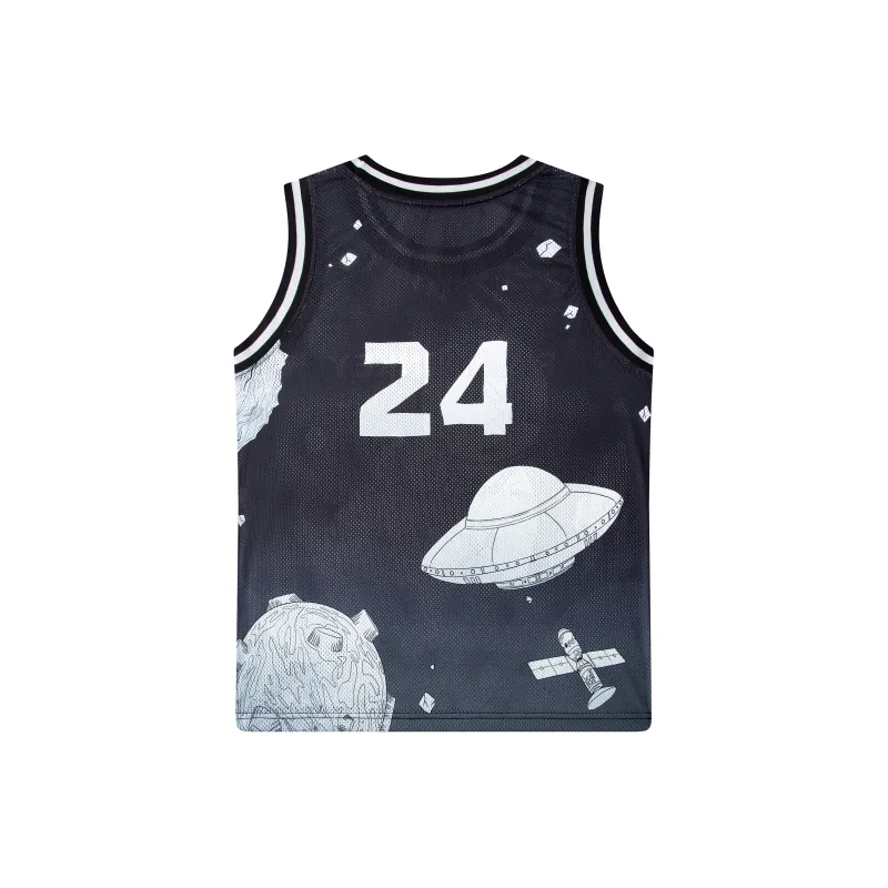FireMonkey Basketball Jerseys Unisex Black-1