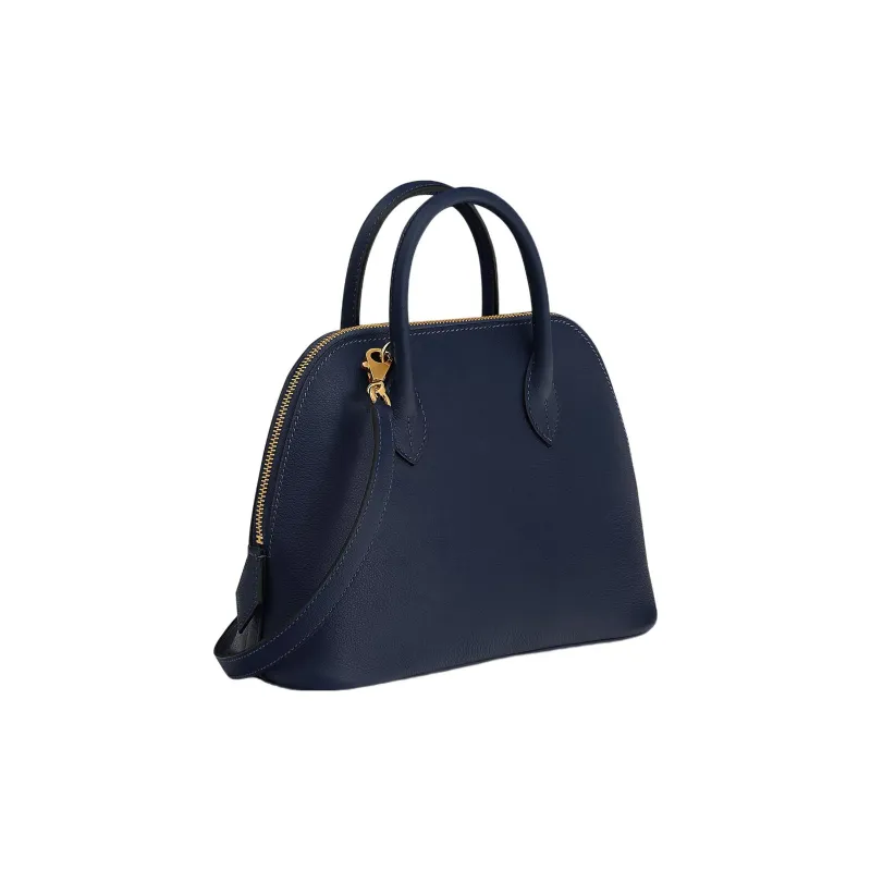 HERMES Bolide Evercolor Calfskin Bowling Bag Crossbody Handbag Women's 2Z Bleu Nuit Midnight Blue-2