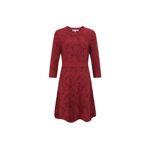 Tommy Hilfiger Long-Sleeved Dresses Women's XMP Red