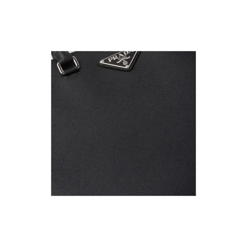 PRADA Saffiano Leather Tote Bag, Shopping Bag, Handbag Regular Men's Black-4