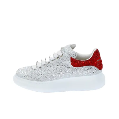 Alexander McQueen Stylish Skateboarding Shoes Men's White Red