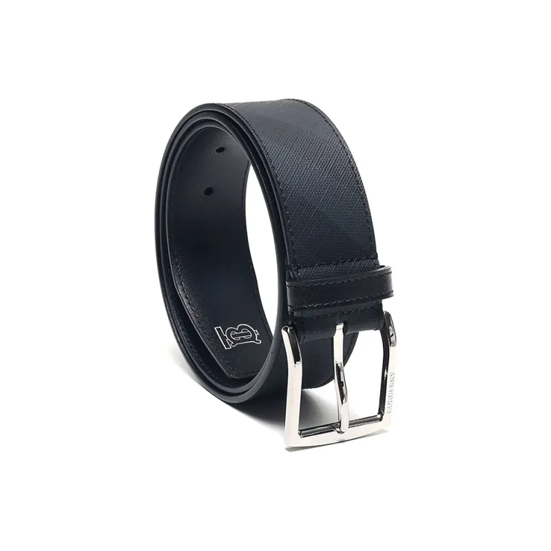 Burberry London Check And Leather Belt 1.6 Width-5