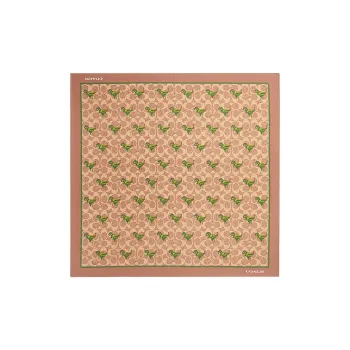 COACH Silk Scarves Women's Brown