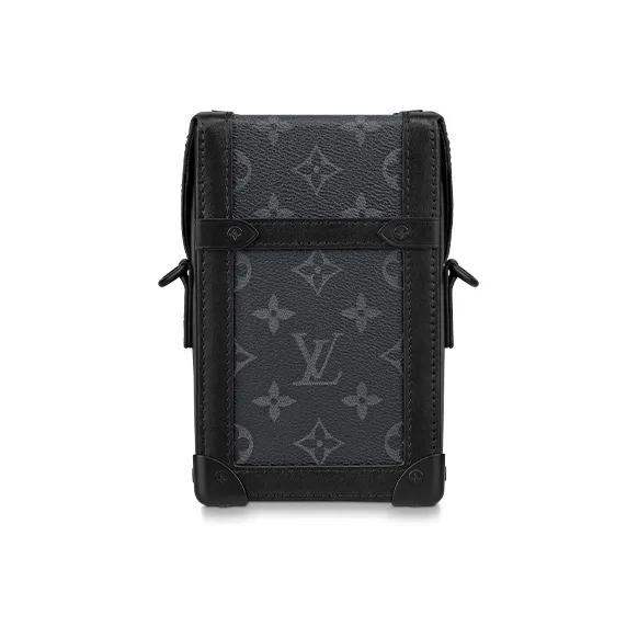LOUIS VUITTON Trunk Vertical Cow Leather Canvas Shoulder Bag, Crossbody Bag, Wallet Regular Men's Black-2