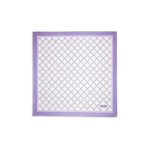 COACH Silk Scarf Women's Purple